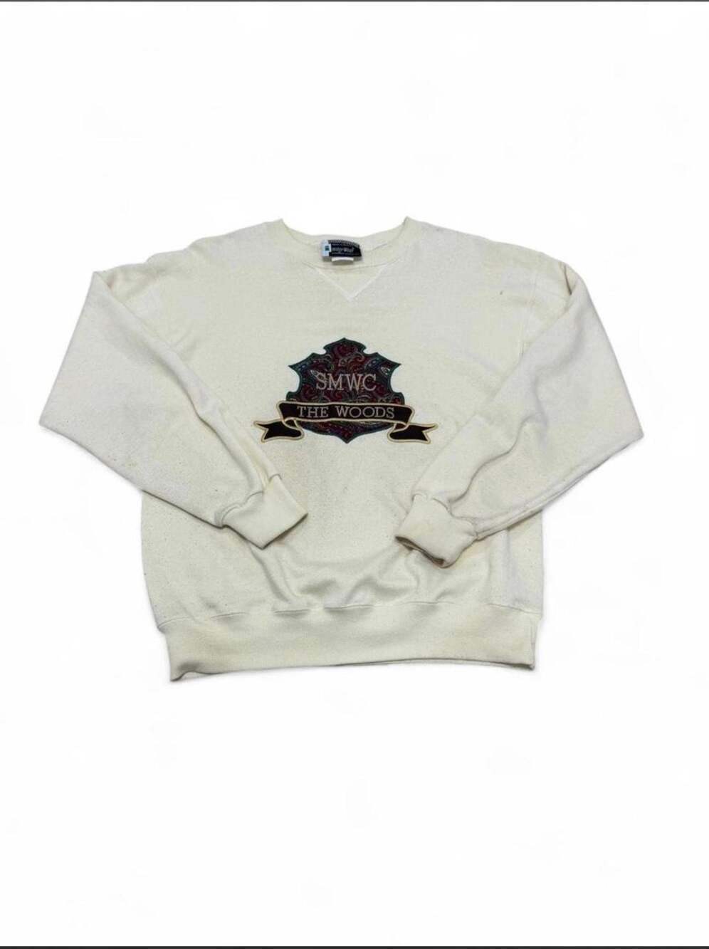 VNTG 90s The Woods Embroidered Crest Crewneck Size Large